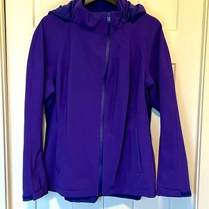 Athleta Noble Blue Glacier Softshell Jacket Sz 1X EUC